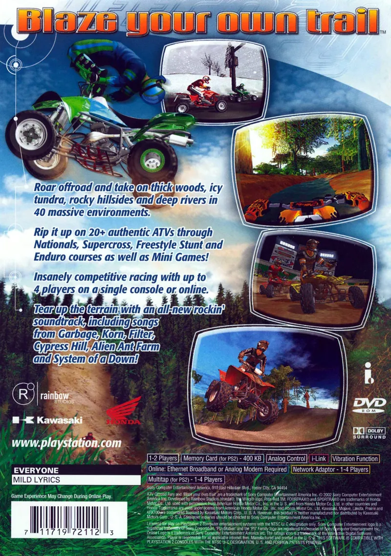 ATV Offroad Fury 2 box back