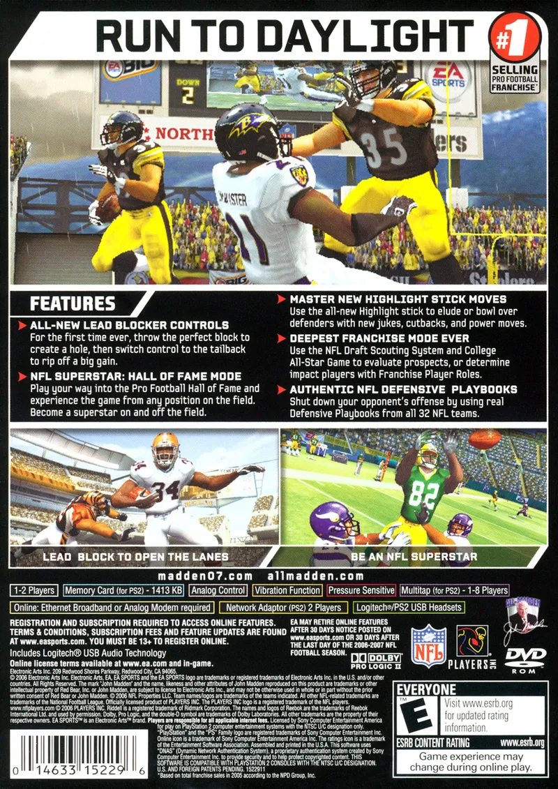 Madden NFL 07 box back