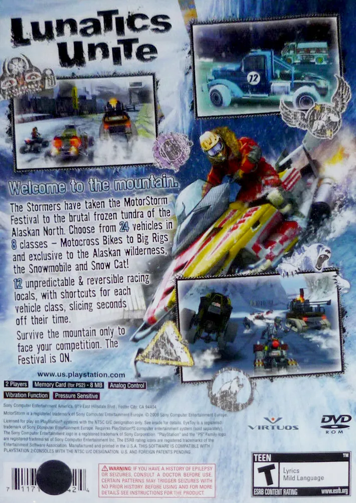 MotorStorm: Arctic Edge box back