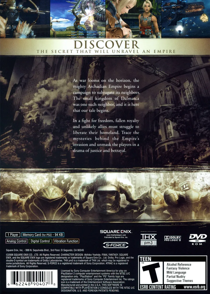 Final Fantasy XII box back