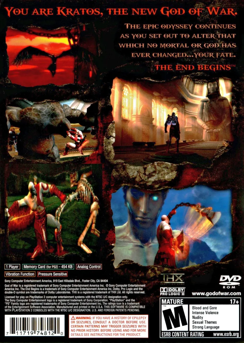 God of War II box back