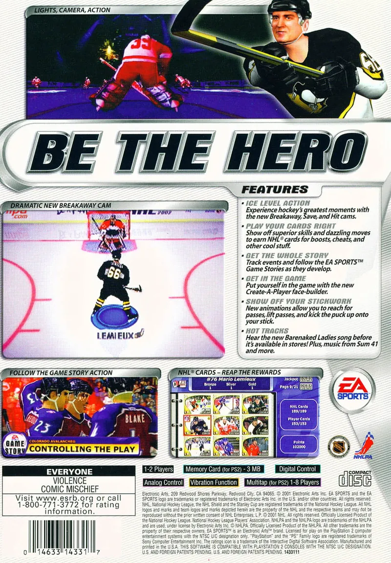 NHL 2002 box back