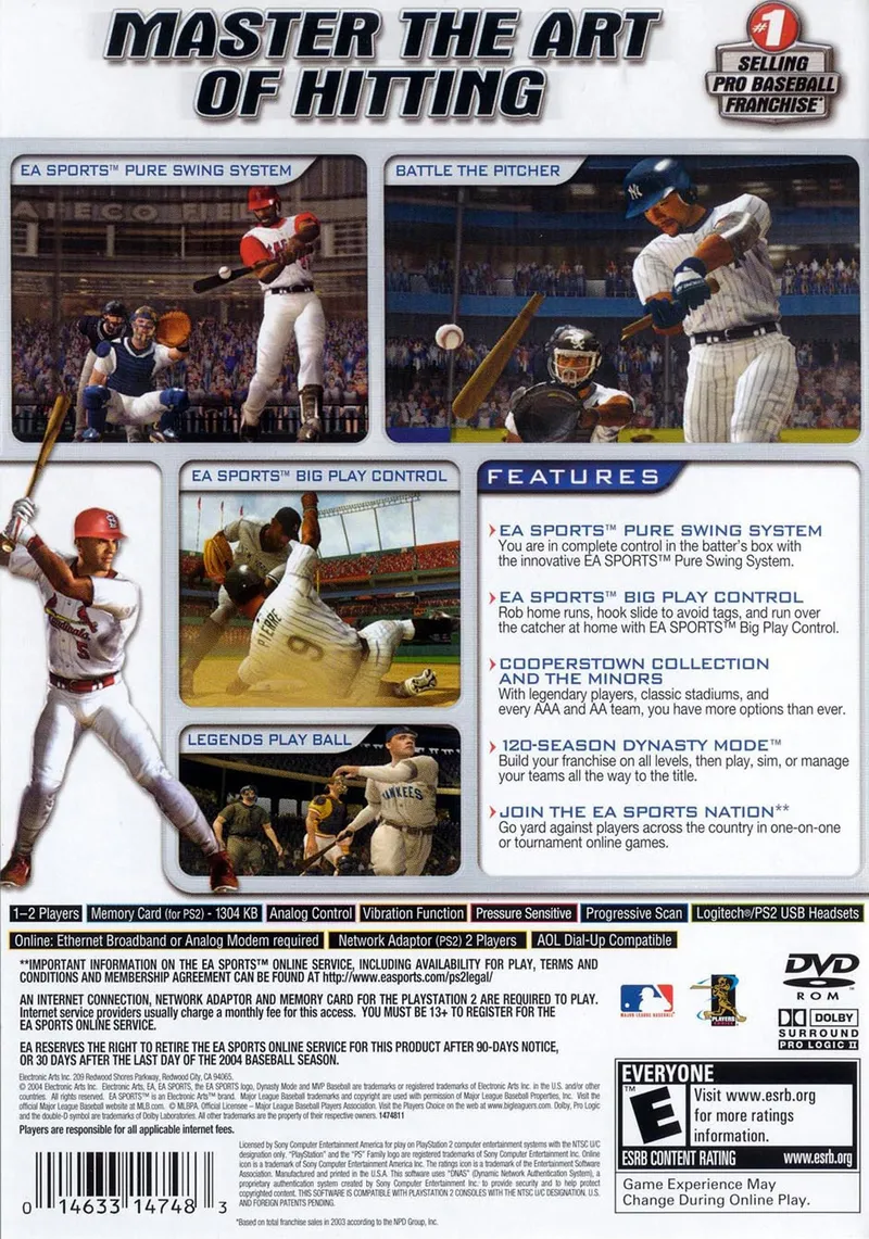 MVP Baseball 2004 box back