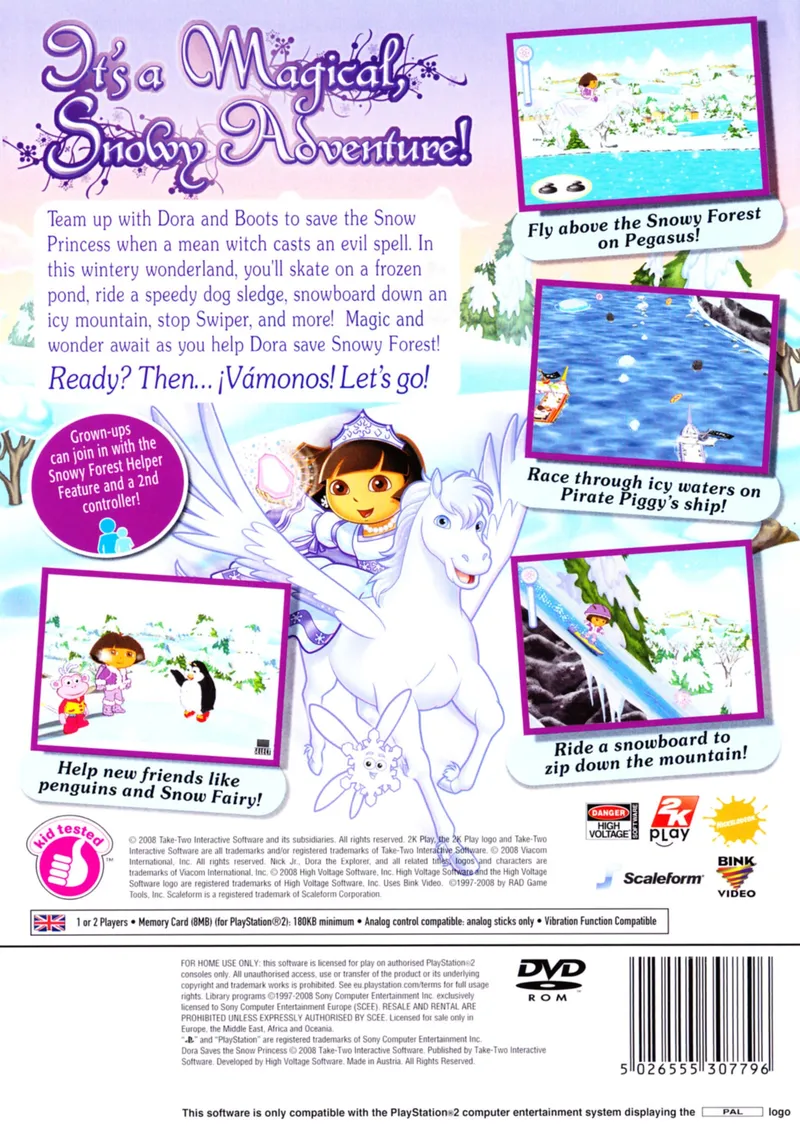 Dora the Explorer: Dora Saves the Snow Princess box back