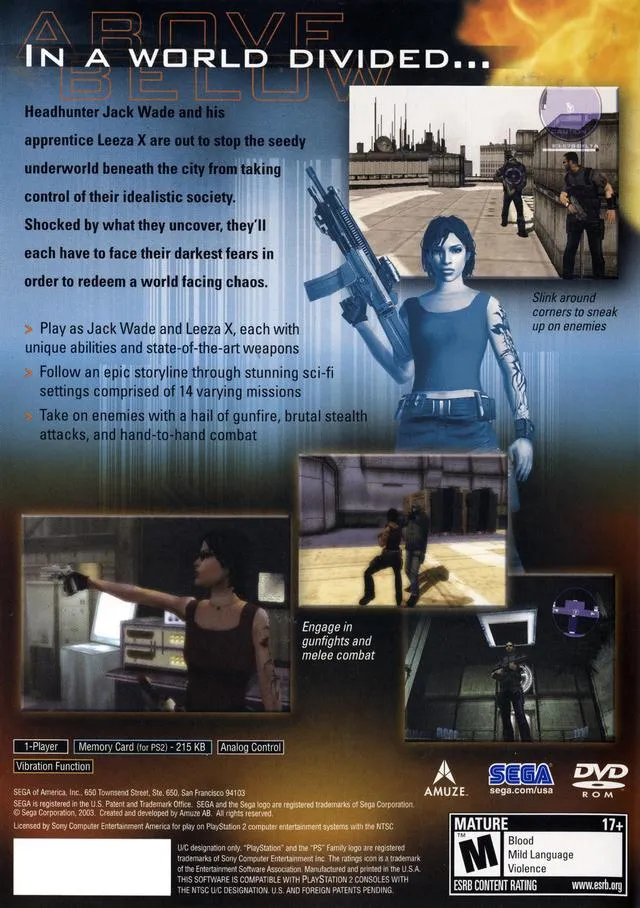 Headhunter: Redemption box back