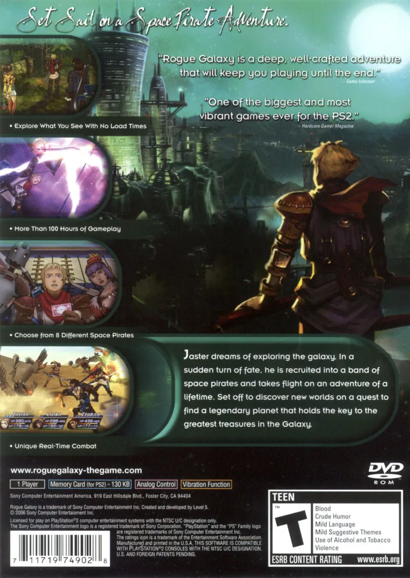 Rogue Galaxy box back