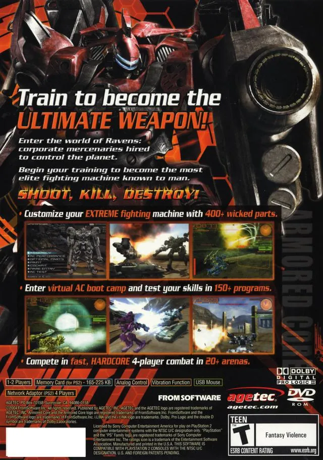 Armored Core: Nine Breaker box back
