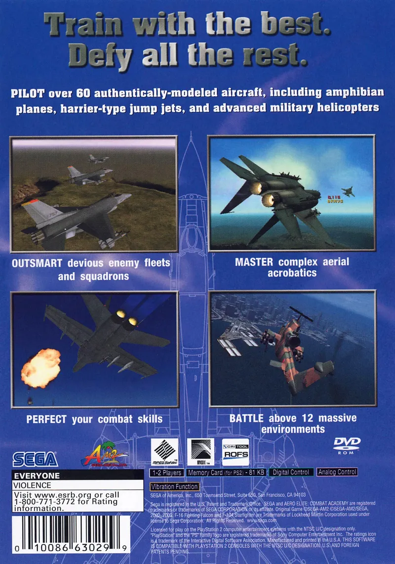 Aero Elite: Combat Academy box back