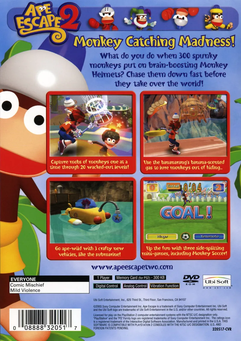 Ape Escape 2 box back