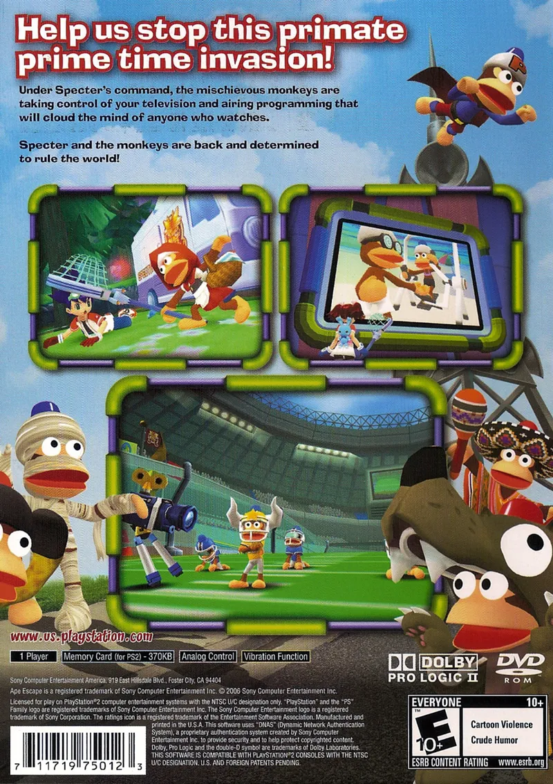 Ape Escape 3 box back