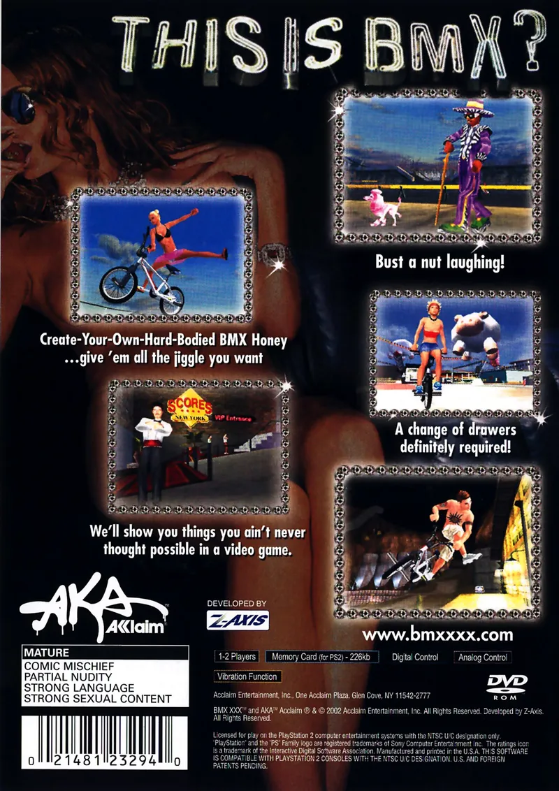 BMX XXX box back