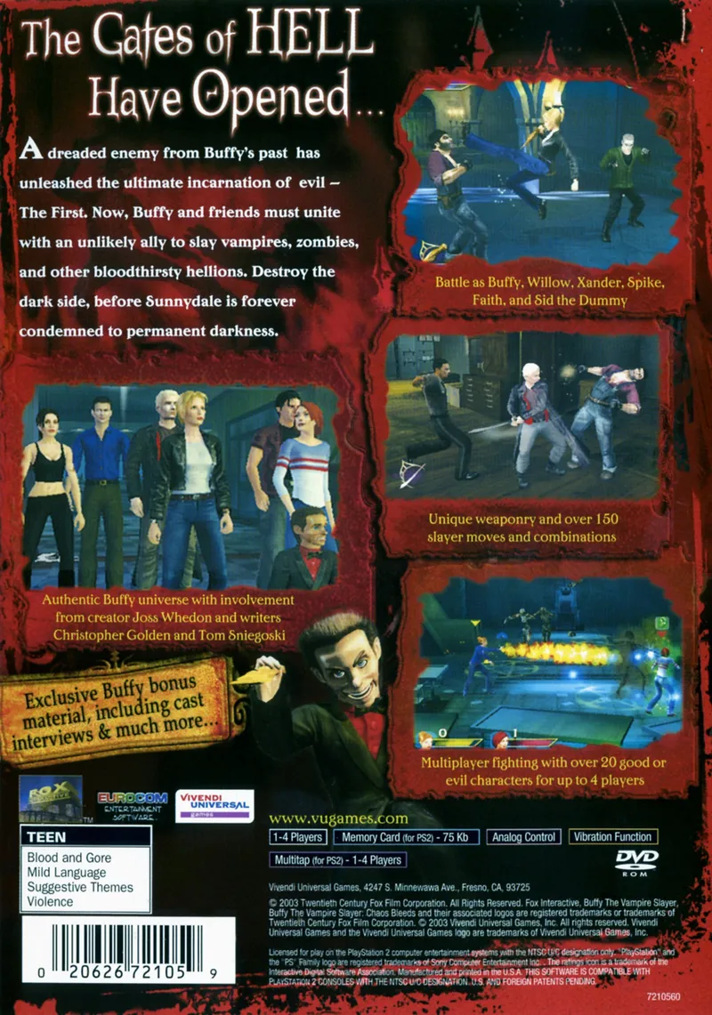 Buffy the Vampire Slayer: Chaos Bleeds box back