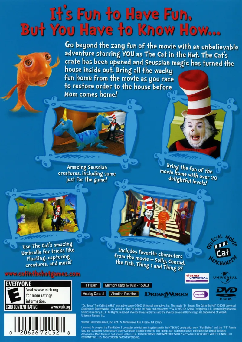 The Cat in the Hat box back