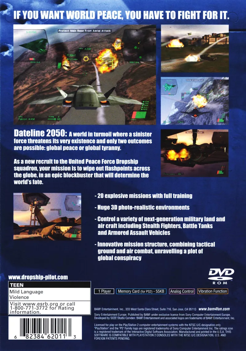 Dropship: United Peace Force box back