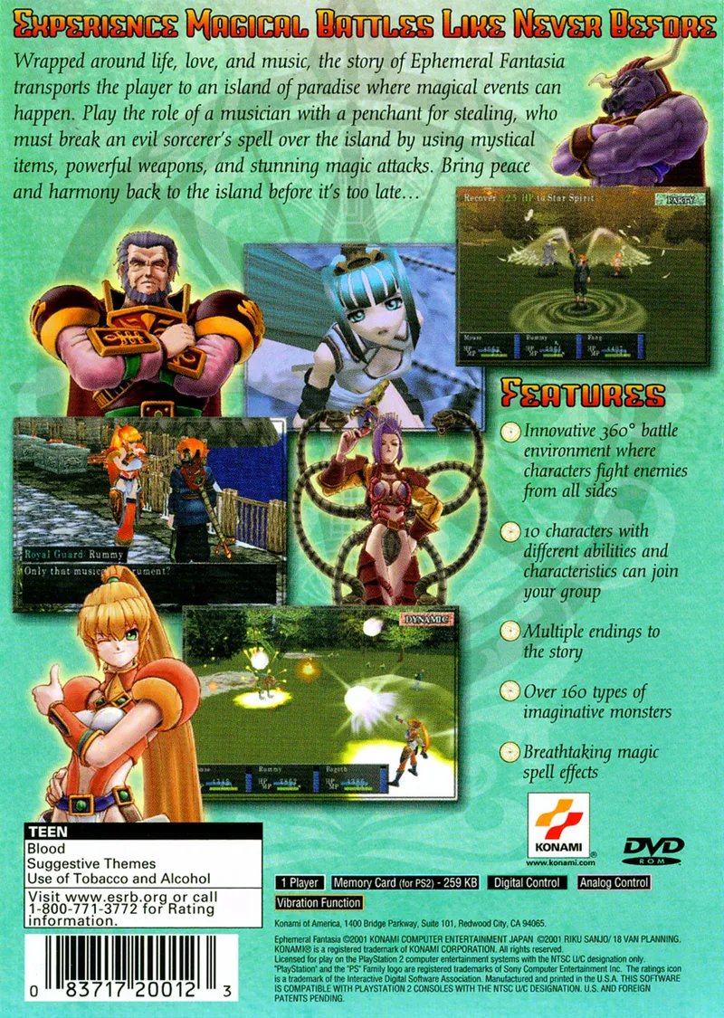 Ephemeral Fantasia box back