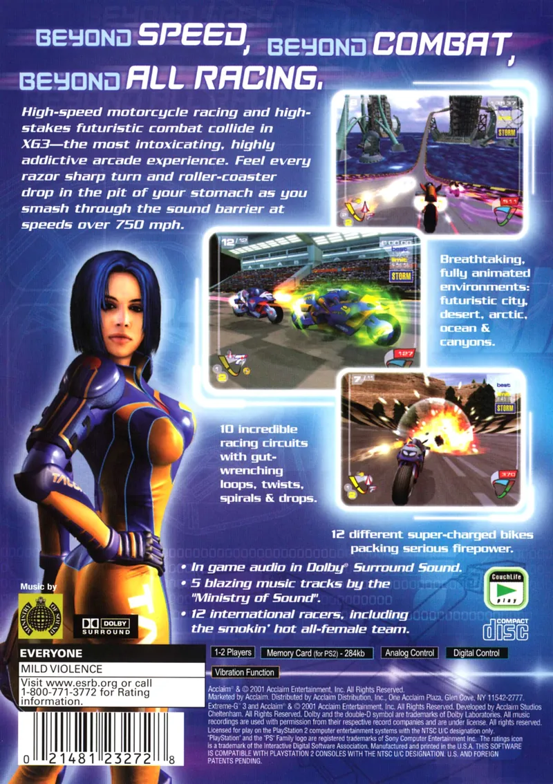 XGIII: Extreme G Racing box back