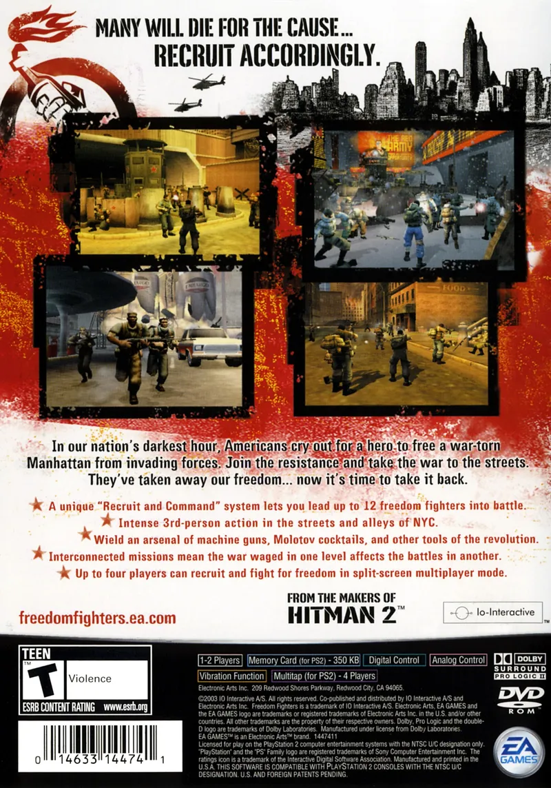 Freedom Fighters box back