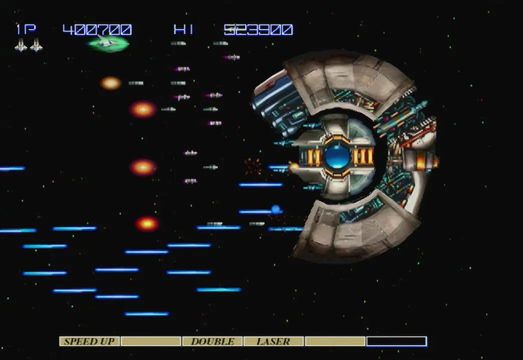 Backdrop artwork for Gradius III and IV