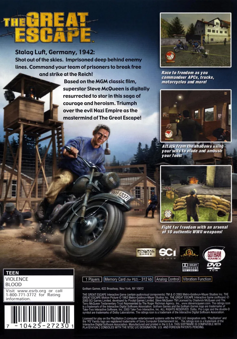 The Great Escape box back