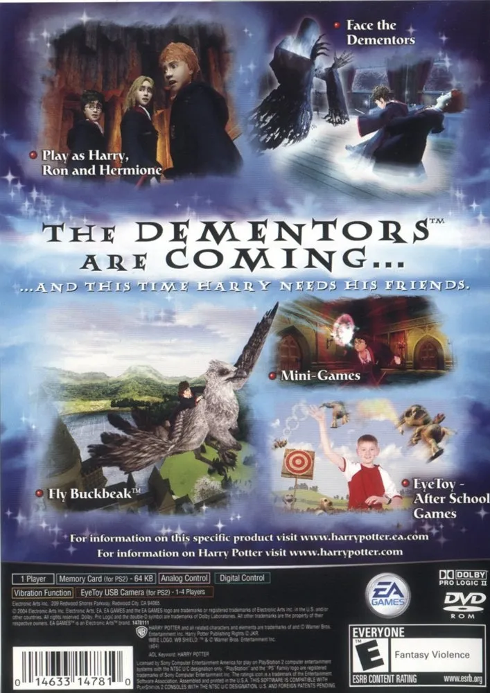 Harry Potter and the Prisoner of Azkaban box back