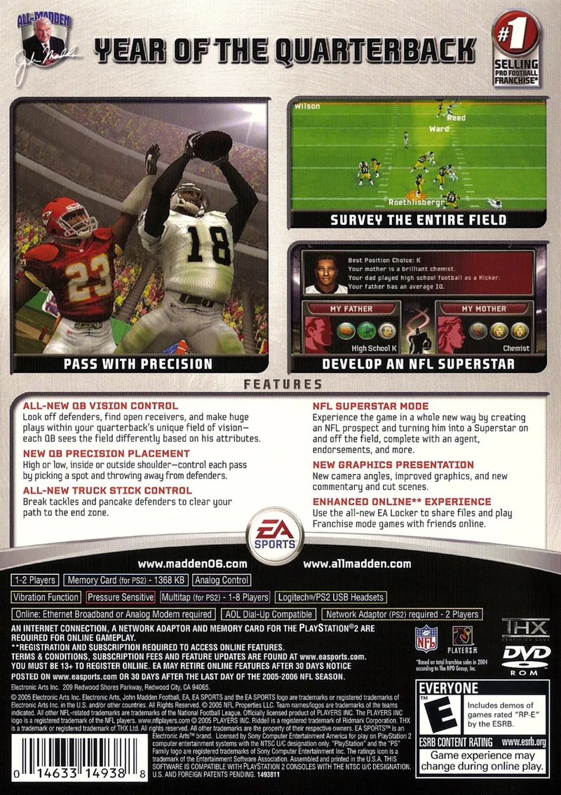 Madden NFL 06 box back