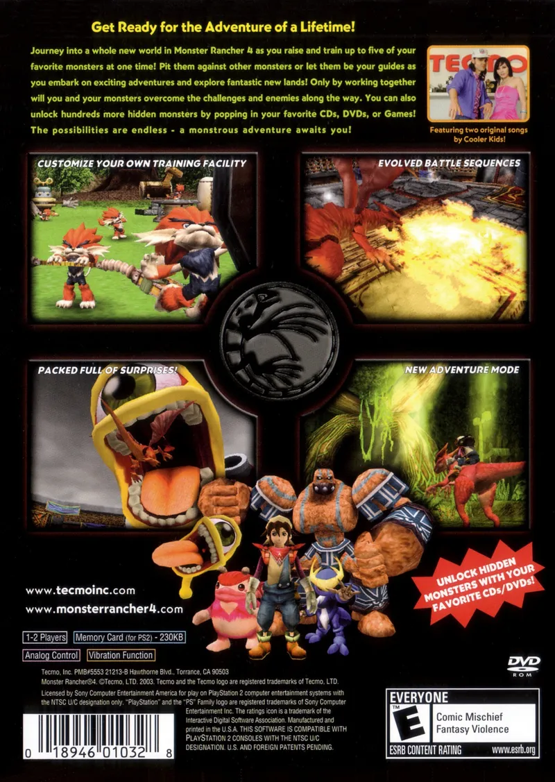 Monster Rancher 4 box back