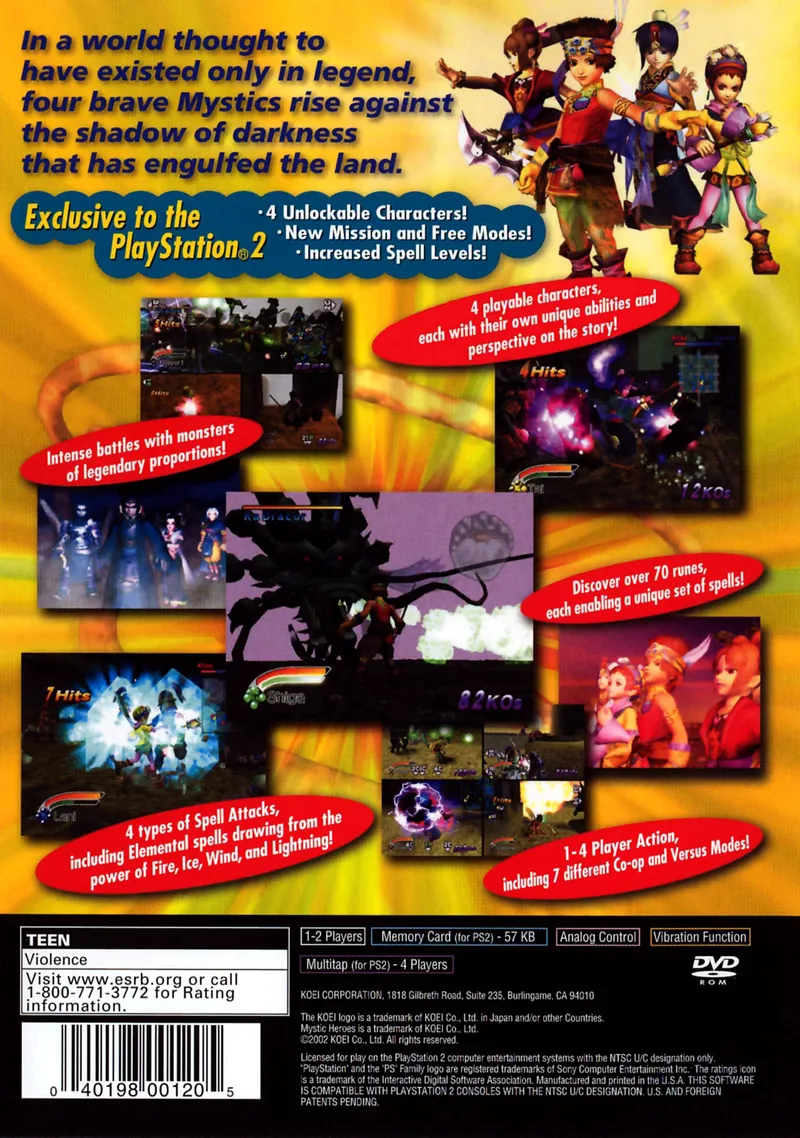 Mystic Heroes box back