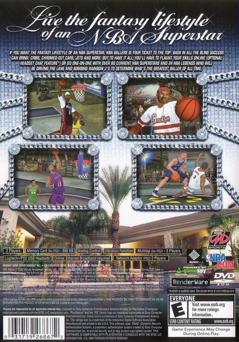 NBA Ballers box back