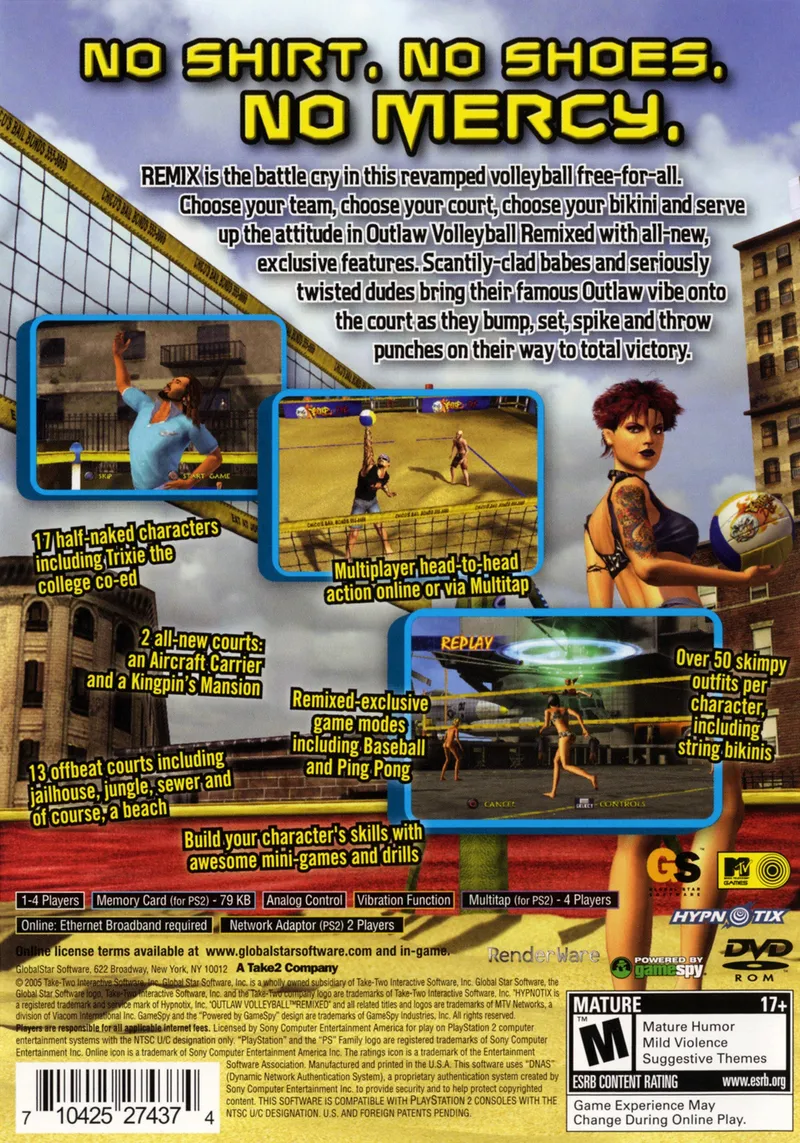 Outlaw Volleyball: Remixed box back