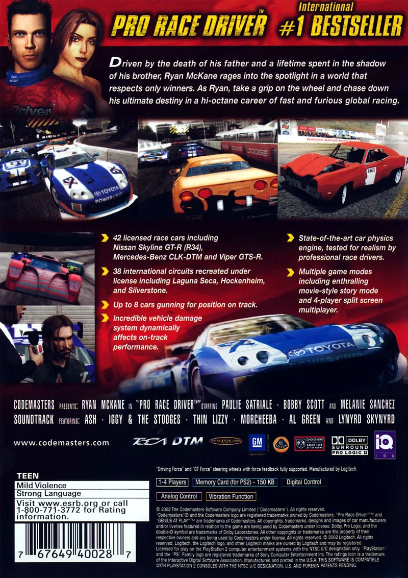 Pro Race Driver box back
