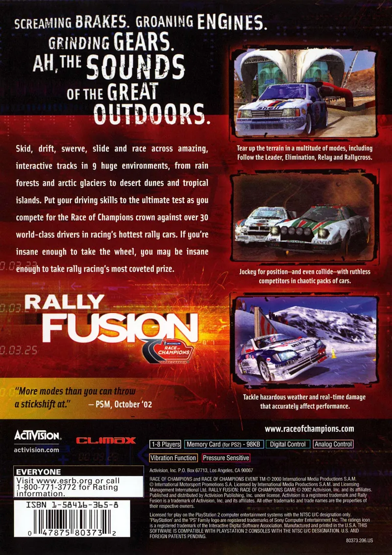 Rally Fusion: Race of Champions box back