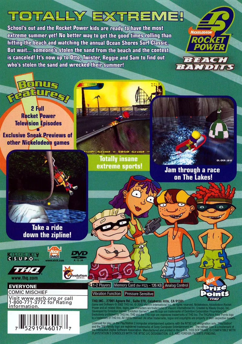 Rocket Power: Beach Bandits box back