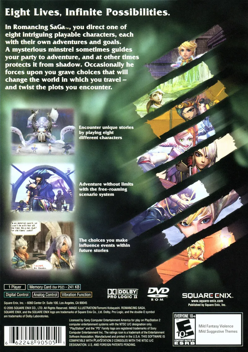 Romancing SaGa box back