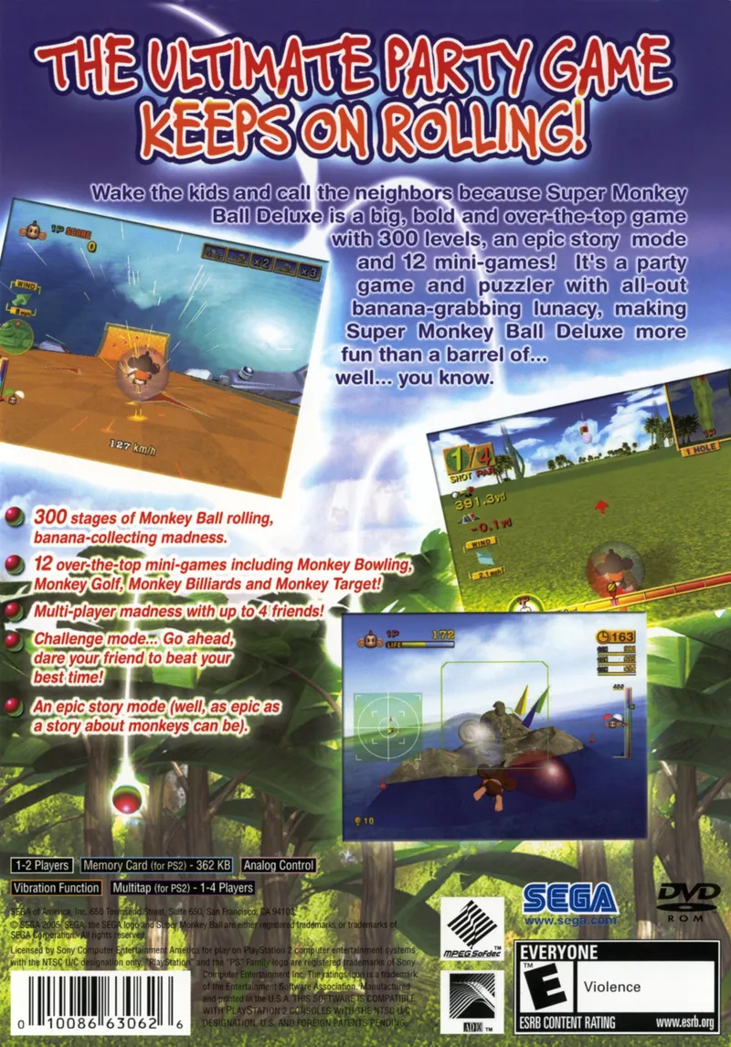 Super Monkey Ball Deluxe box back