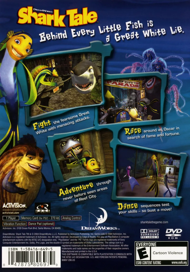 Shark Tale box back