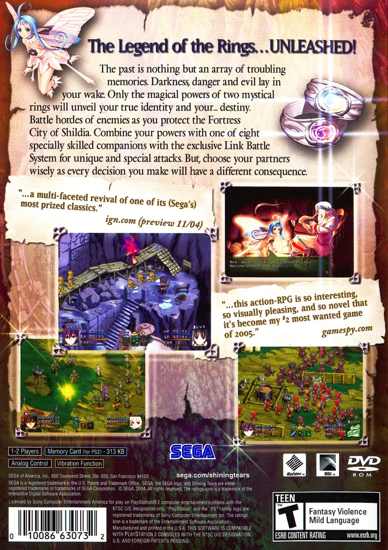 Shining Tears box back
