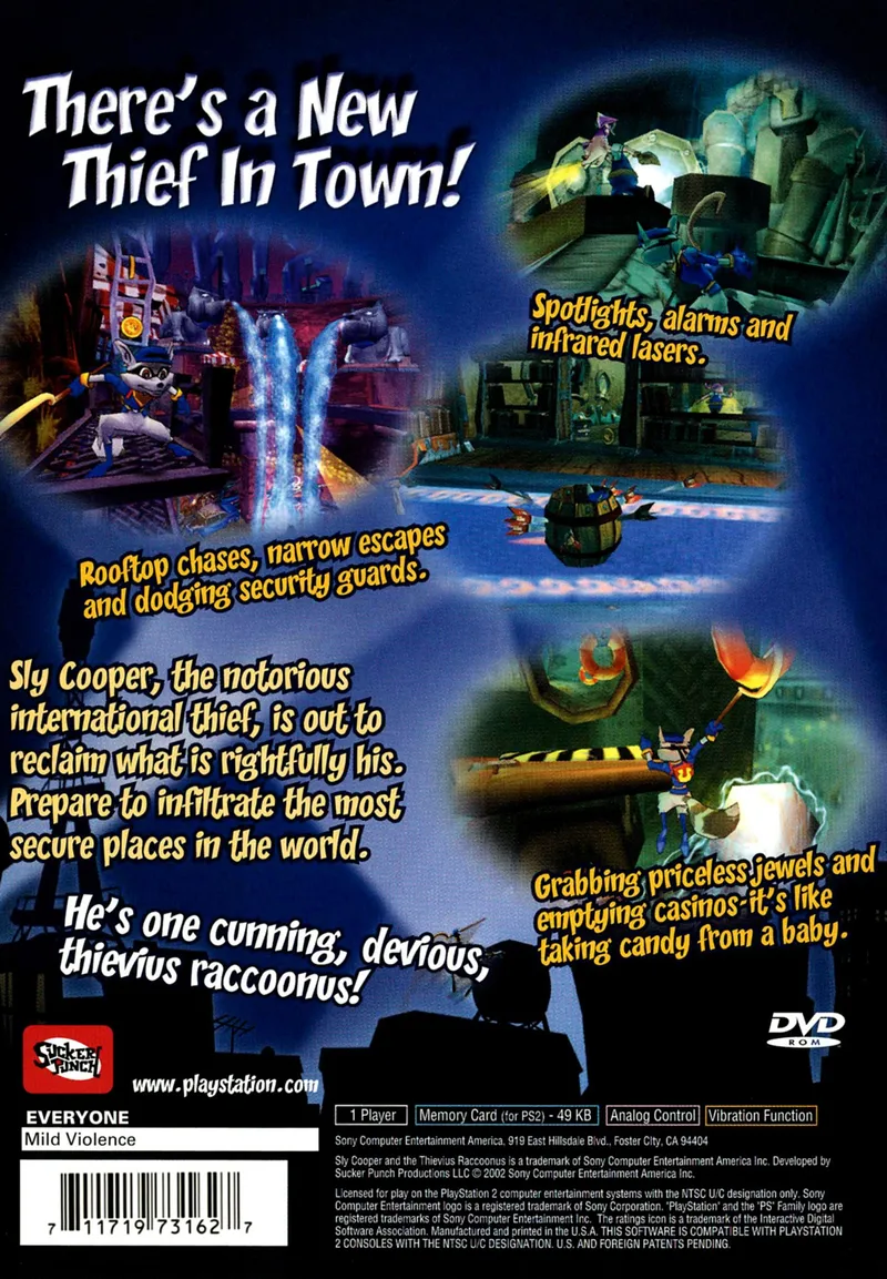 Sly Cooper and the Thievius Raccoonus box back