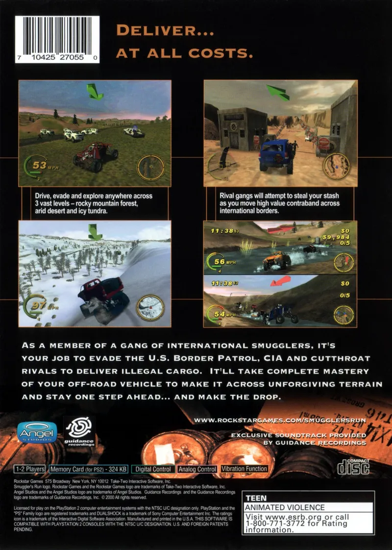 Smuggler's Run box back