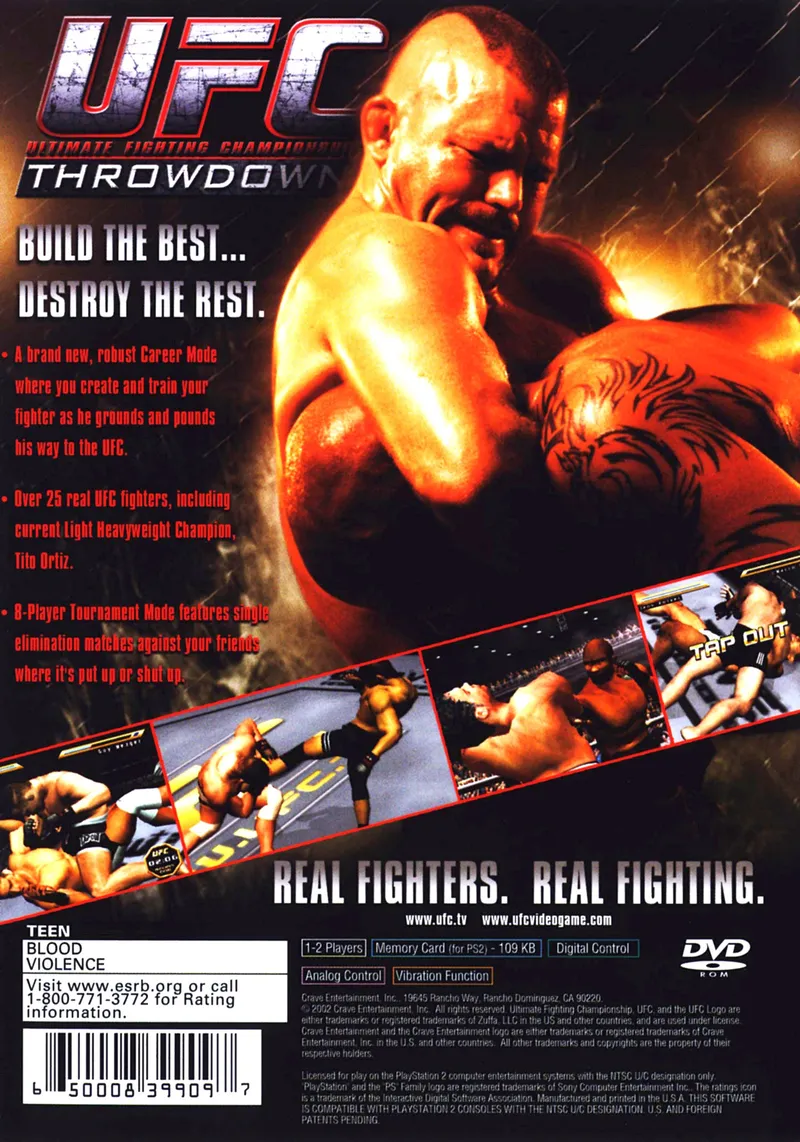 UFC: Throwdown box back