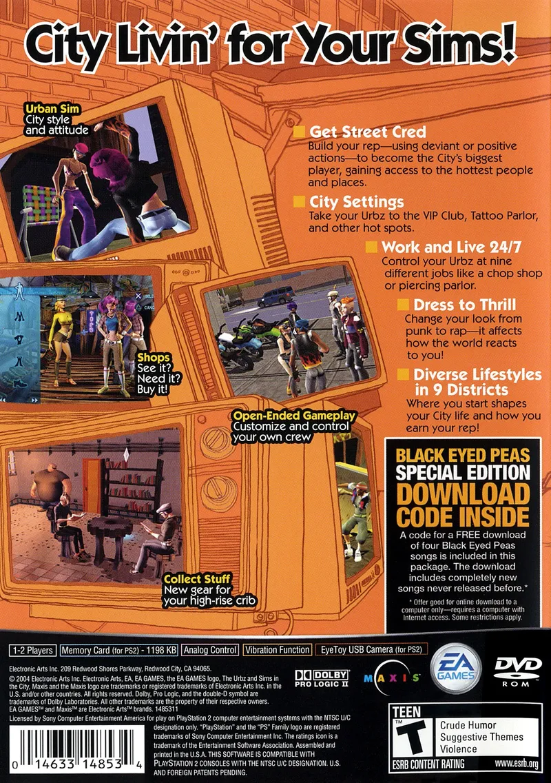 The Urbz: Sims in the City box back