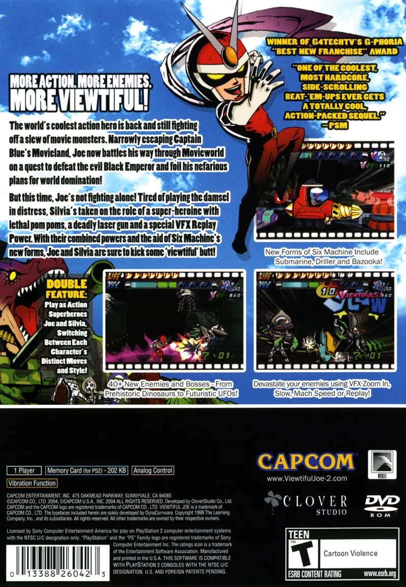 Viewtiful Joe 2 box back