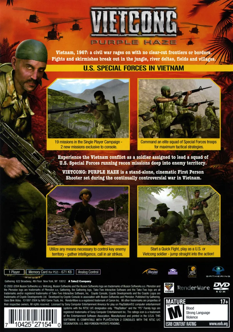 Vietcong: Purple Haze box back