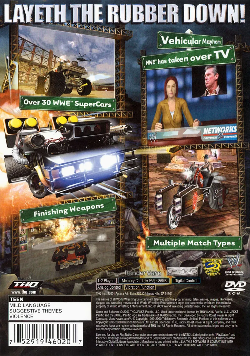 WWE Crush Hour box back
