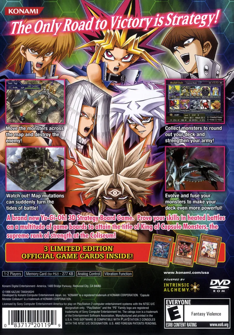 Yu-Gi-Oh! Capsule Monster Coliseum box back