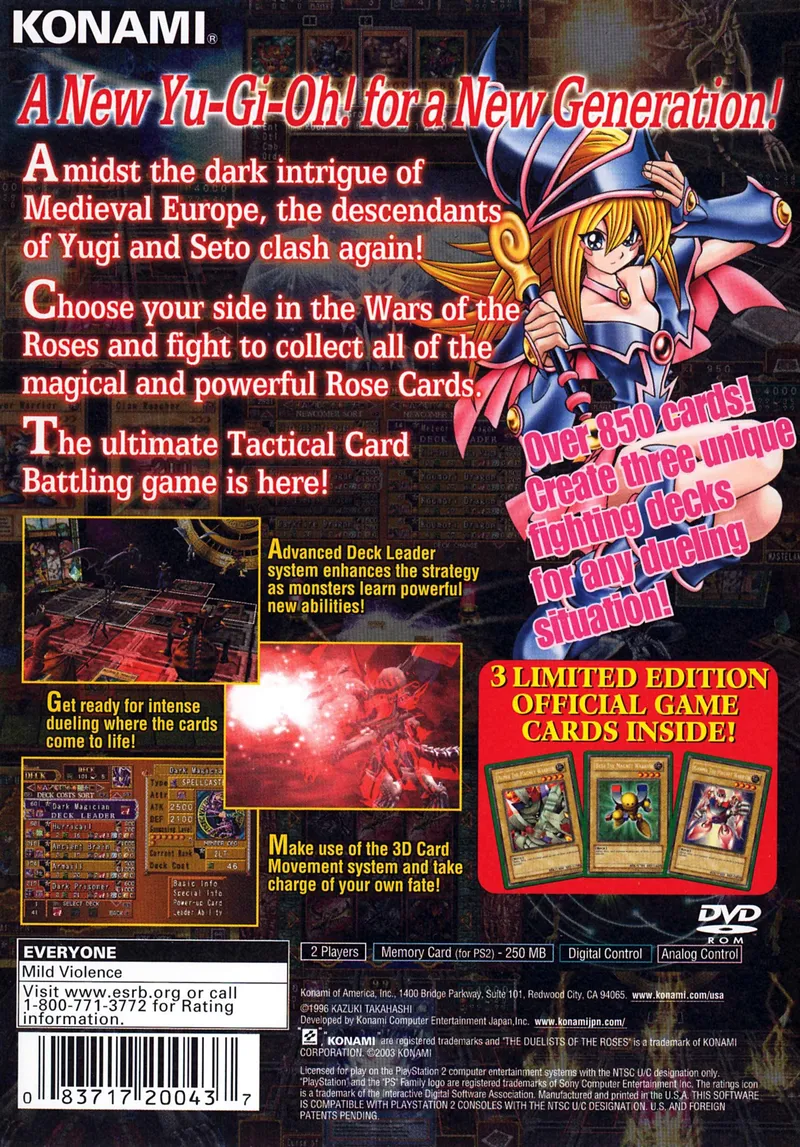 Yu-Gi-Oh! The Duelists of the Roses box back