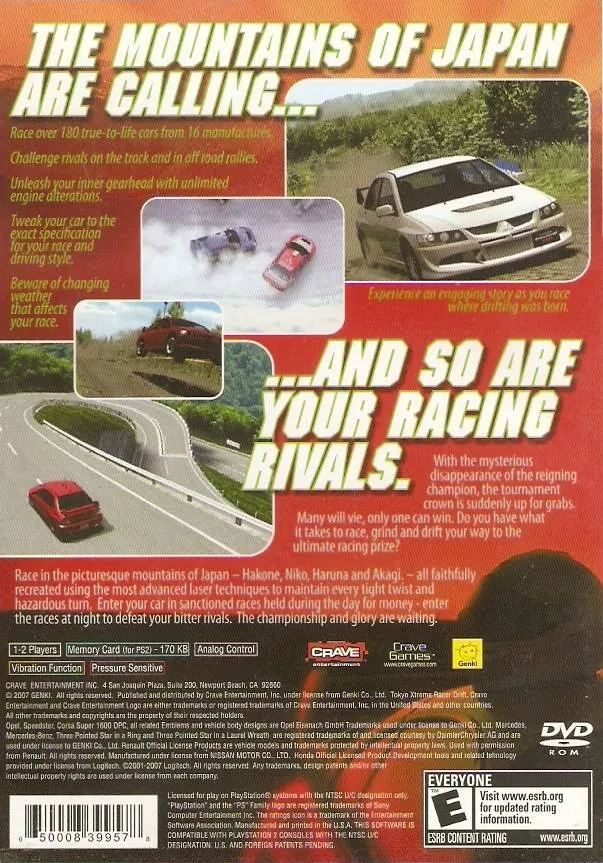 Tokyo Xtreme Racer: Drift 2 box back