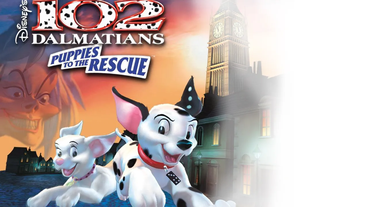 Backdrop artwork for Disney's 102 Dalmatians: Puppies to the Rescue