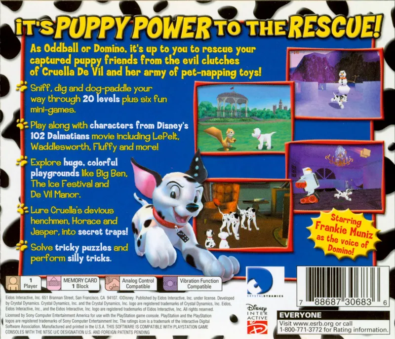 Disney's 102 Dalmatians: Puppies to the Rescue box back