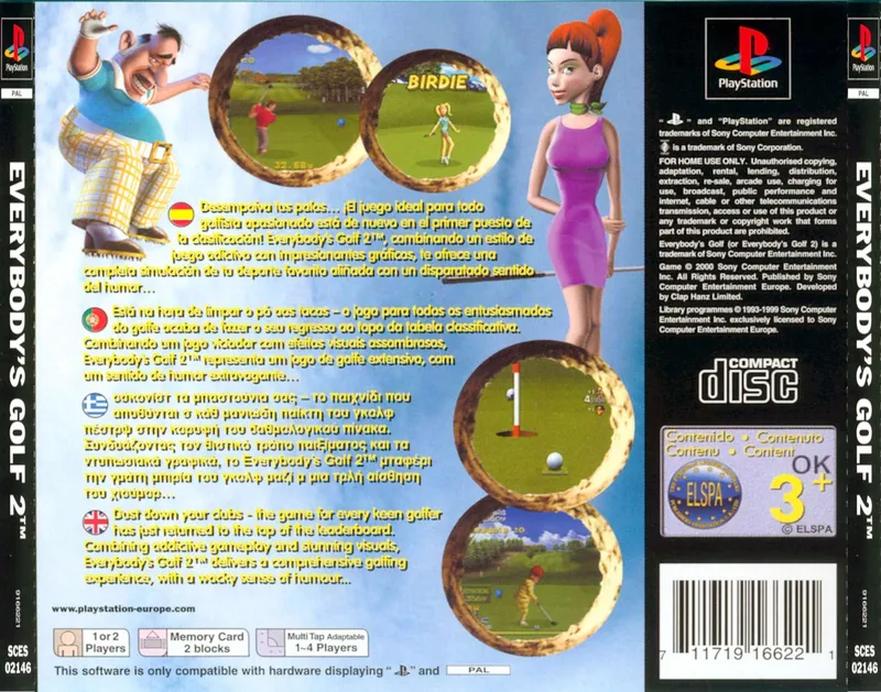 Hot Shots Golf 2 box back