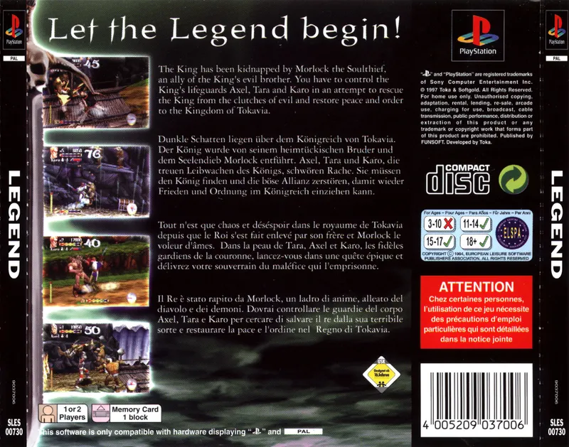 Legend box back
